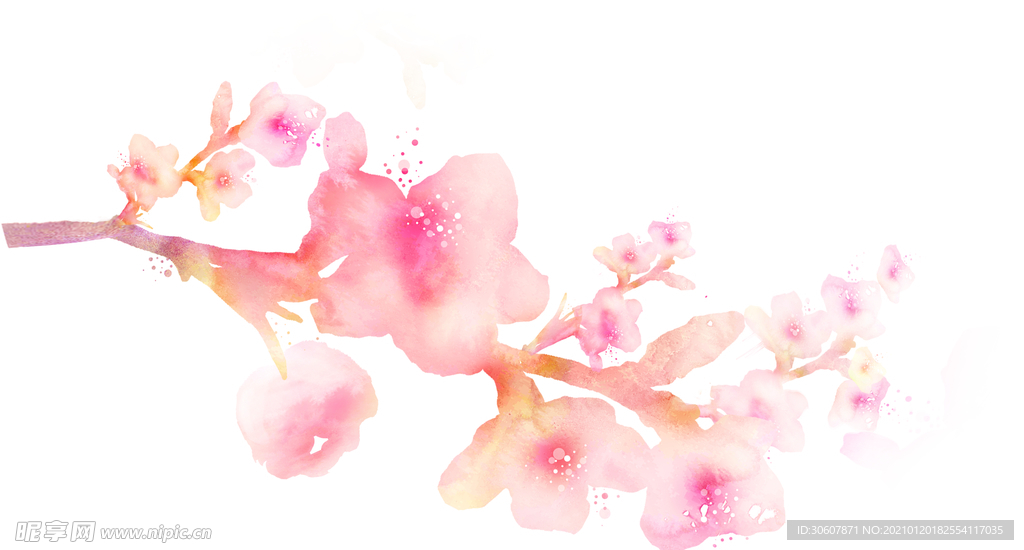 水彩花