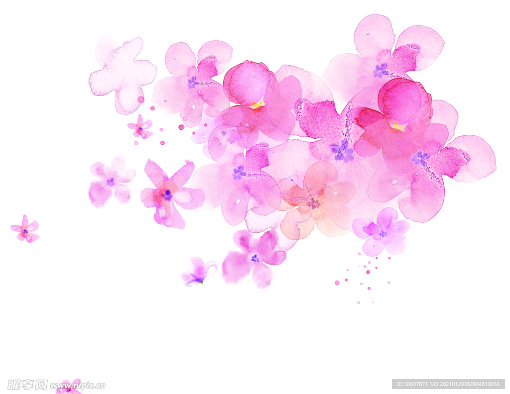 水彩花