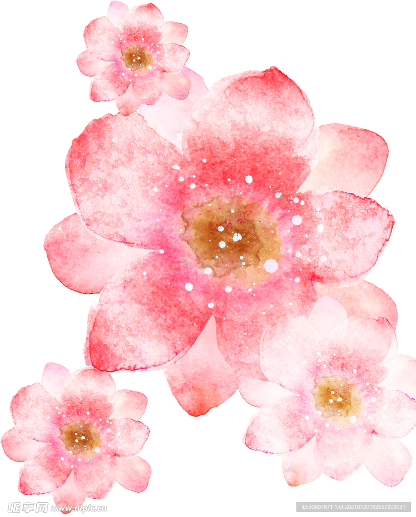 水彩花