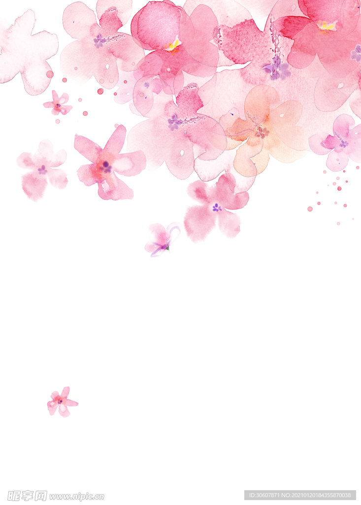 水彩花