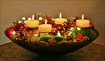 节日 蜡烛 盘子  圣诞