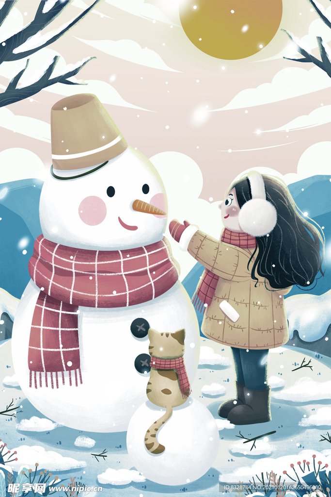 冬天雪人
