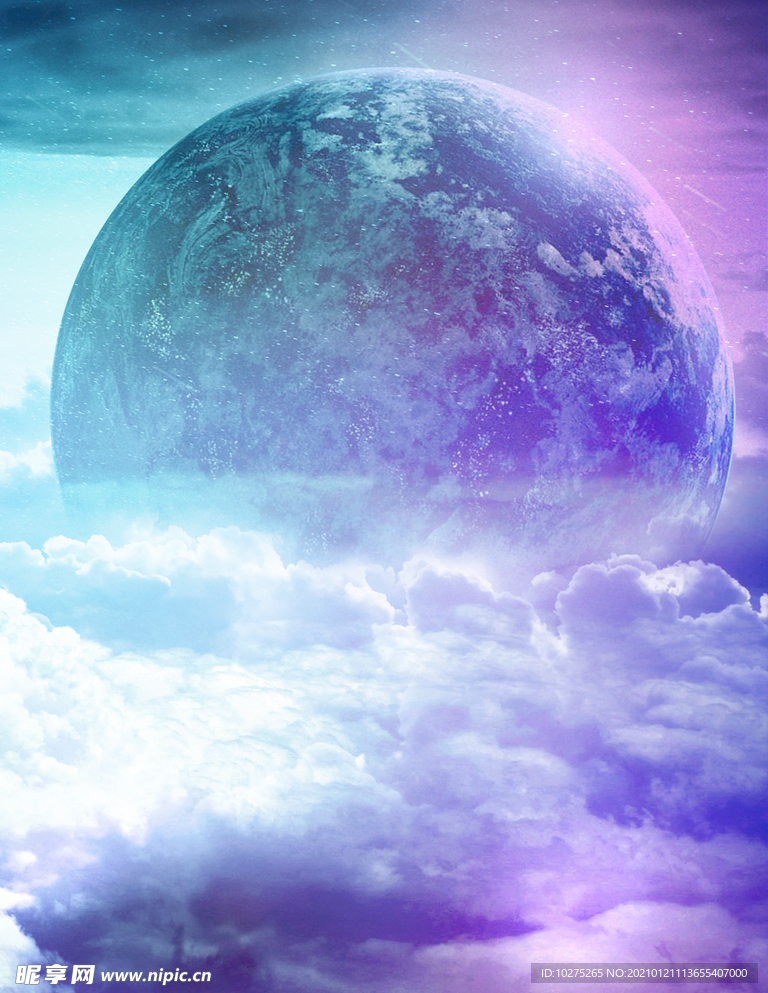 唯美炫酷星球背景素材