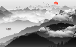 水墨山水画