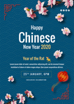 新年快乐海报2021牛年背景