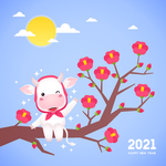 牛年新春插画