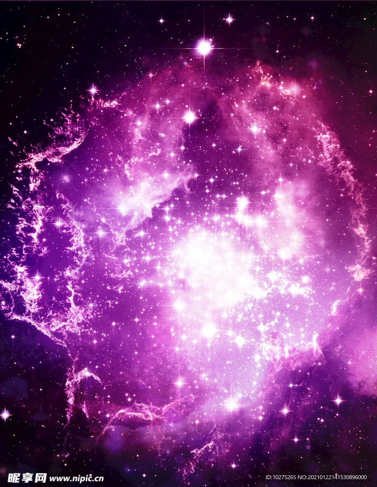 炫酷唯美紫色星空背景