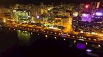 高清航拍城市繁华夜景视频