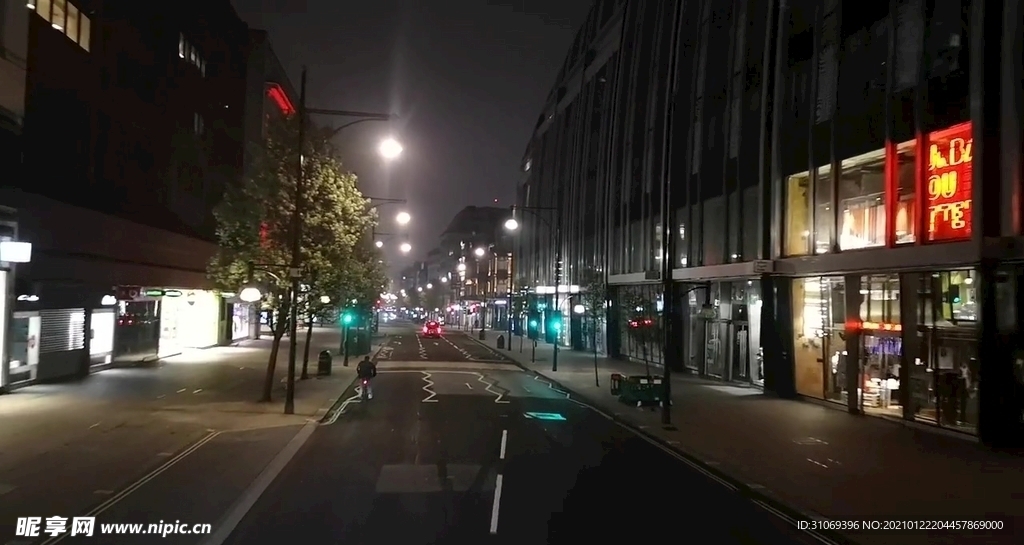 高清城市街道夜景视频