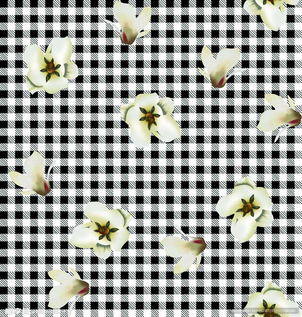 格子花