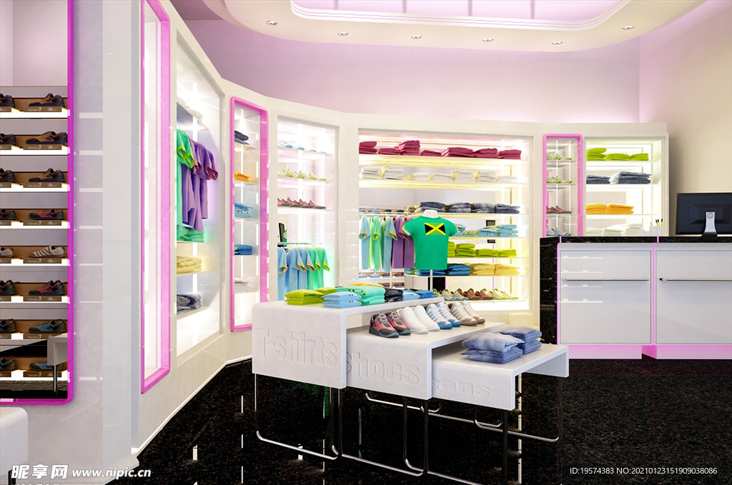 3Dmax模型 服装店店铺装潢