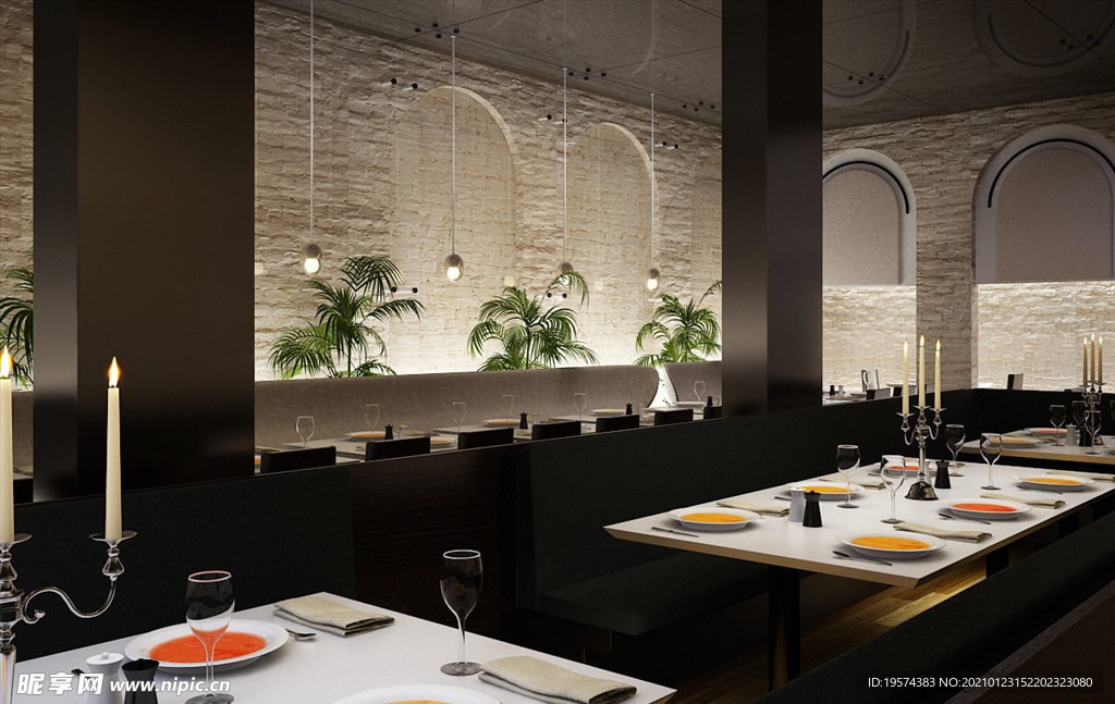 3Dmax模型 餐厅