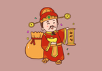 2021新年卡通神仙财神爷