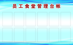 员工食堂管理台账形象宣传展板