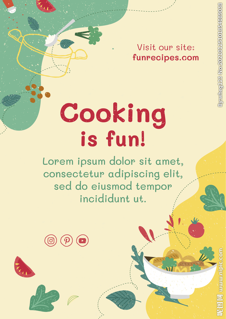 手绘烹饪创意海报