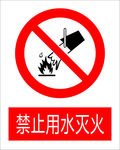 禁止用水灭图标