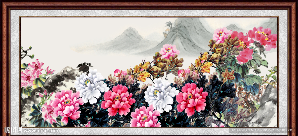 国画牡丹