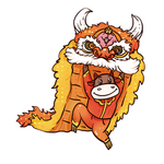 卡通可爱小牛