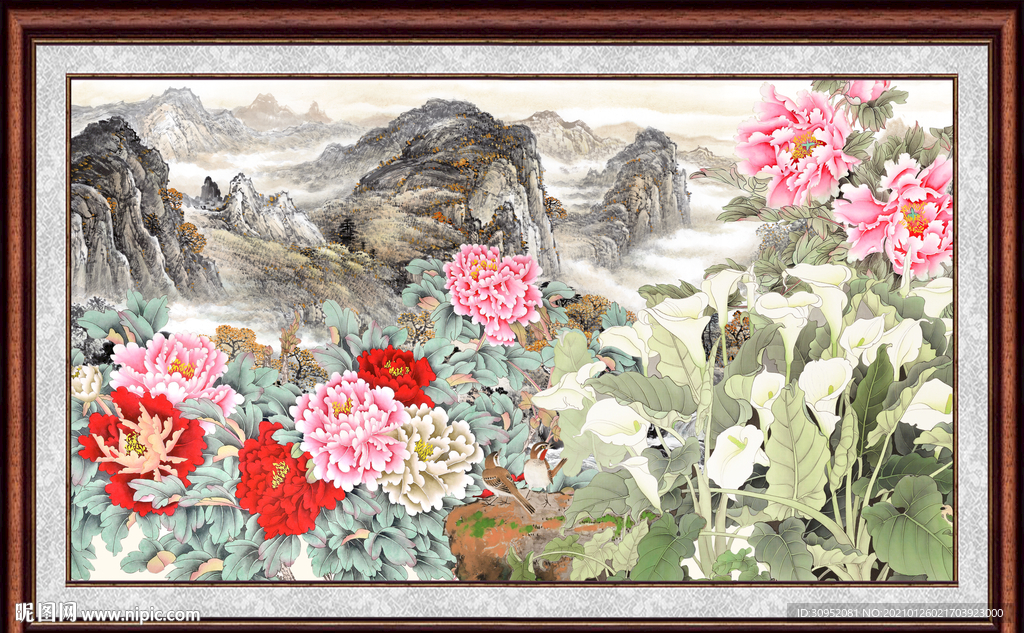 国画牡丹