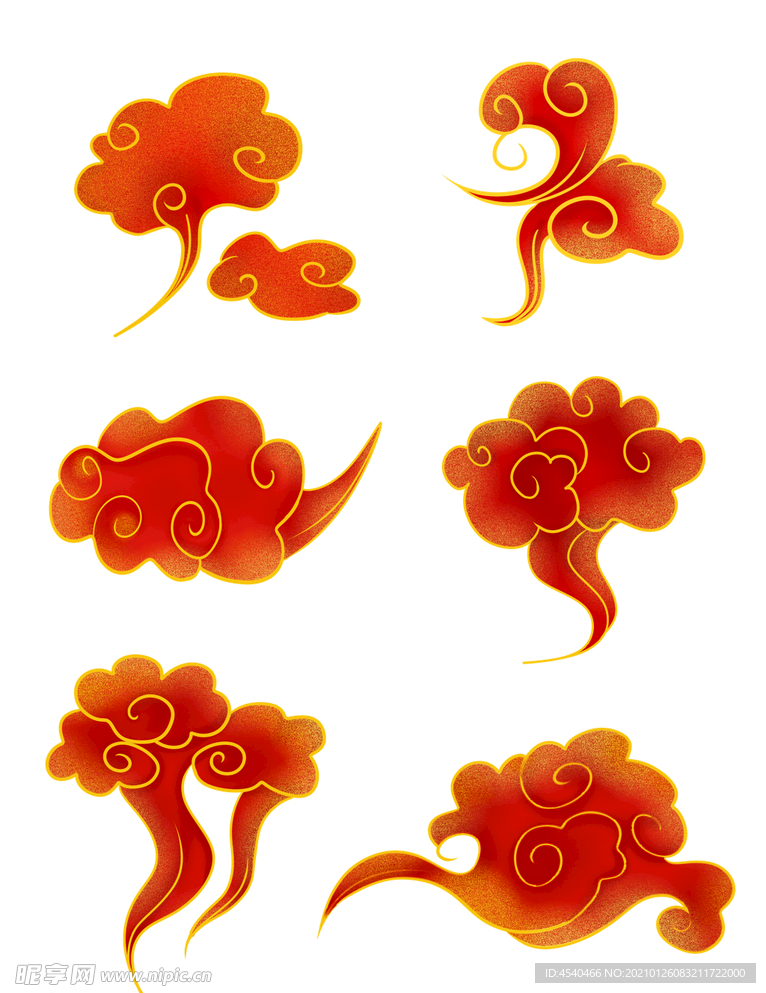 红色云纹