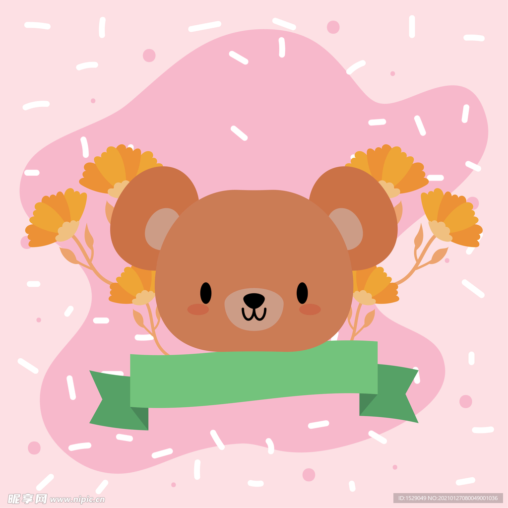 淡彩卡通动物