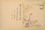 恽寿平国画 秋塘双浴
