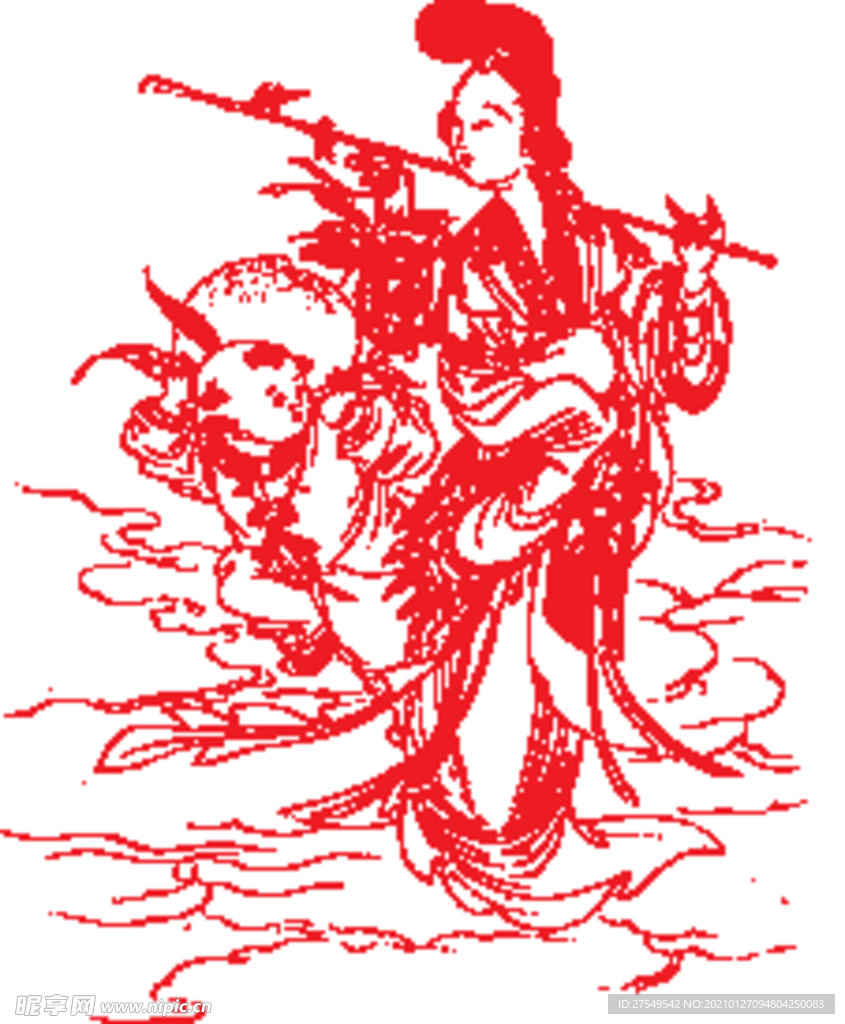春节元素 新年 传统文化 剪纸
