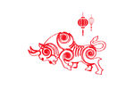 AI矢量牛年吉祥图案