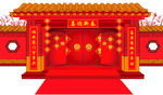 红色新年图案
