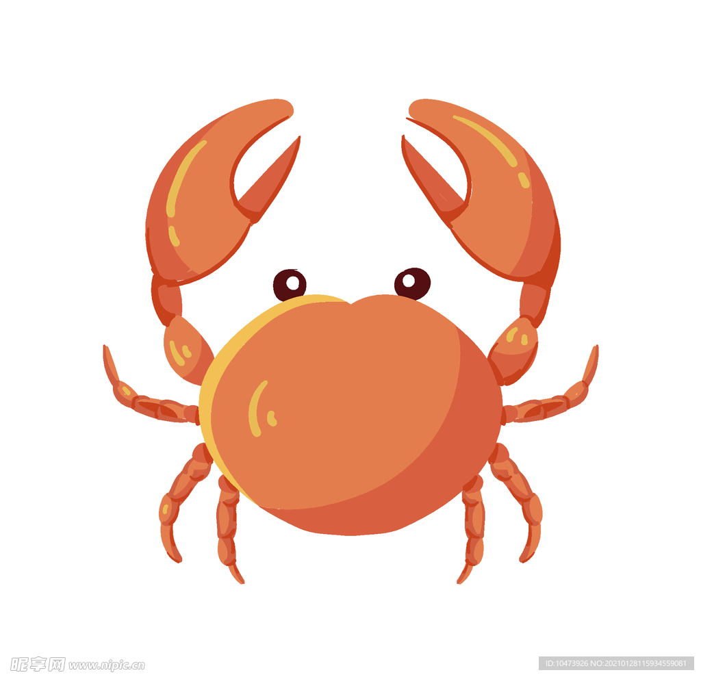 海鲜螃蟹插画
