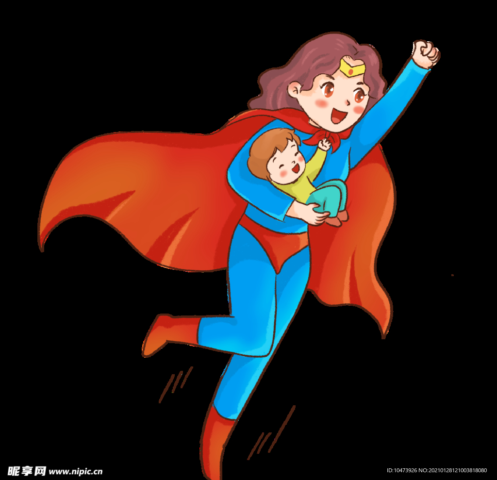 母亲节超人插画