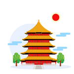 武汉黄鹤楼扁平风素材