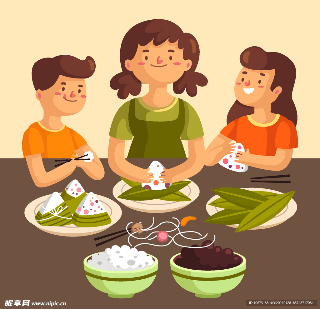 卡通粽子