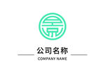 LOGO 景字 复古 字体设计