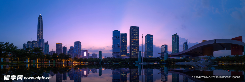 城市夜景全景