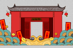 免扣 中式门头