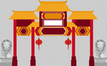 免扣 中式门头