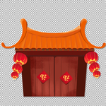 免扣 中式门头
