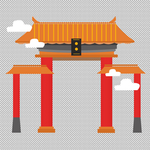 免扣 中式门头