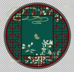 透明底花格