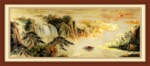 金箔山水装饰画