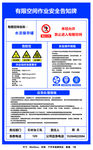 有限空间作业安全告知牌