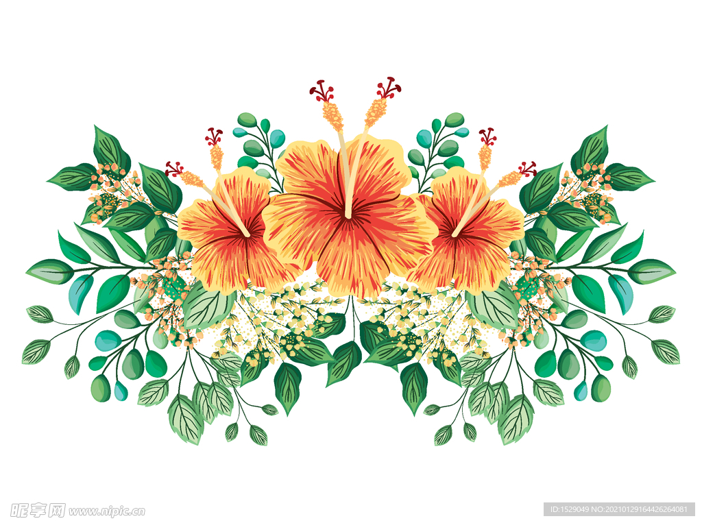 淡彩花朵