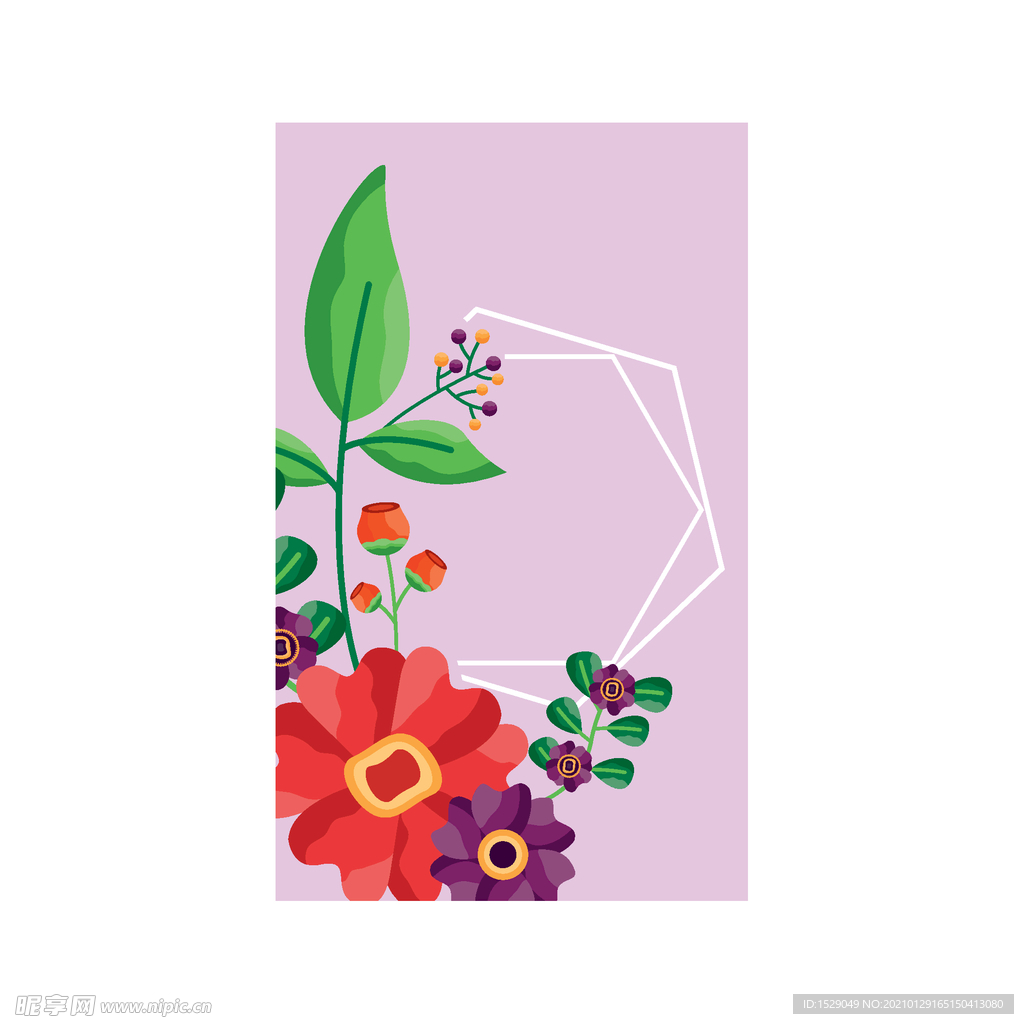 淡彩花朵