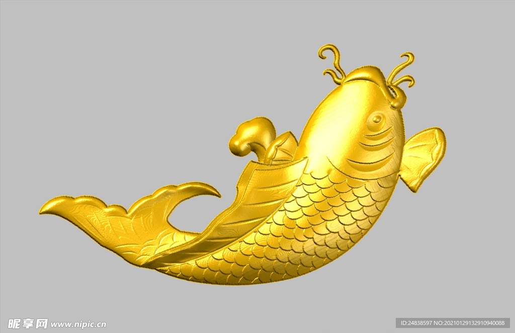3D装饰画金鲤鱼