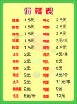 价格表菜单