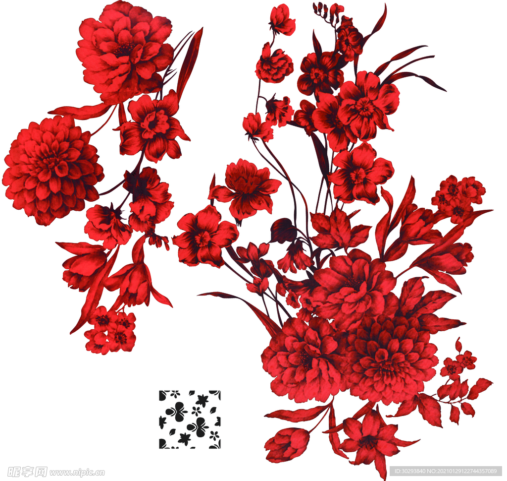 叶子  数码印花 女装印花