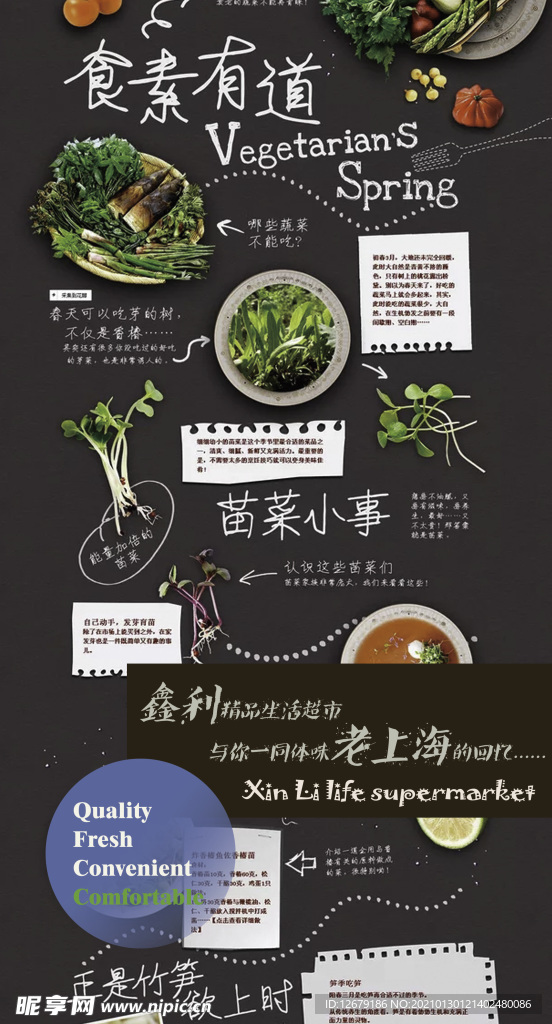 超市蔬菜区海报