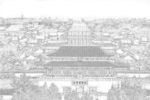 北京 故宫 古建筑   线性稿