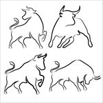 牛线描图